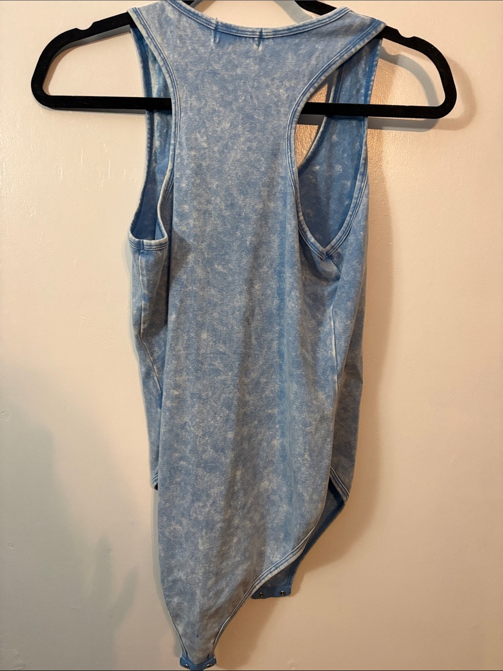 Zenana Outfitters Light Blue Acid-Wash Tank Bodysuit - Picture 4 of 6